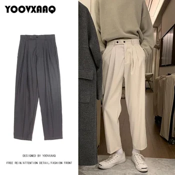 Корейската пряка мъжка лятна свободна ежедневни облекла Y2k, градинска дрехи, мъжки панталони-cargo