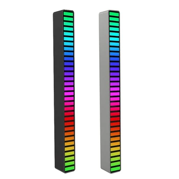 Креативен гласово управляем спектър RGB светлина, компютърен говорител, околната светлина, автомобилна лампа за околната светлина