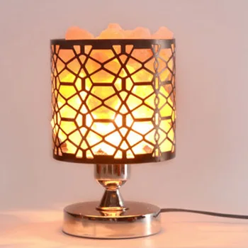 Креативна декоративна настолна лампа Нощна лампа за спални Американската настолна лампа Ледена кристален солна лампа Гималайская солна лампа