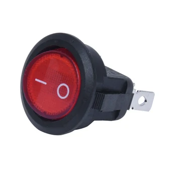 Кулисный ключ двуполюсен включване-изключване червен цвят 3 контакт 220 В