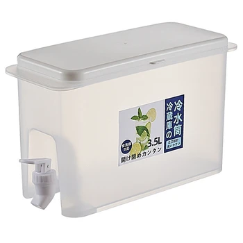 Кухненски контейнер за студена вода 3,5 литра, чайник, определени за пиене плодове с вода (1 бр., бял)