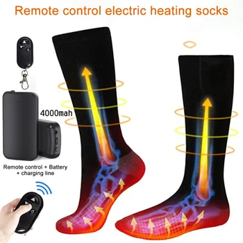 Къмпиране през зимата Туризъм Дистанционно Управление Ски Колоездене Топли Чорапи с топъл Акумулаторен топлинна интелигентни електрически нагревателен чорап