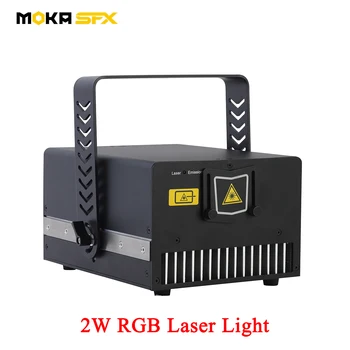 Лазерен проектор MOKA SFX 2w RGB 25K С Аналогова Модулиране на Диско Лазер за Партита KTV Qingba Beam Effect Show Equipment Алуминий