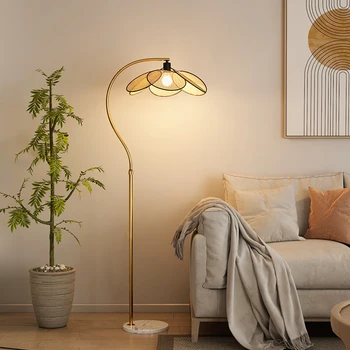 Лампион от ръчно изработени от ратан с цветен модел, led под лампа за дневна, мека мебел, офис, Стая лампи, Нощни лампа за спални, домашен Декор