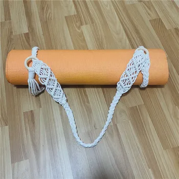 Лек преносим килимче за йога от плетени въжета ръчна изработка, популярен килимче за йога, аксесоари за съхранение на йога, колани за йога
