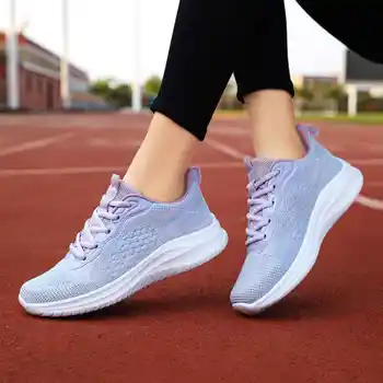 Леки бели дамски маратонки Snacker Sneakers Sport Woman Running Есен 2023 Женски маратонки за бягане Дамски спортни обувки за тенис