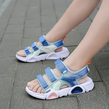 Летни детски сандали за момичета и момчета, дишаща лека висококачествена градинска и плажна обувки за бебета, удобна