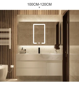 Луксозен шиферный вградена мивка комбиниран комплект шкафове за баня с мивка за баня