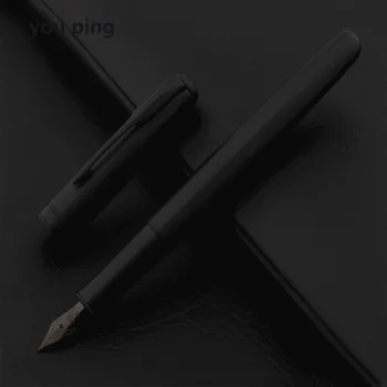 Луксозна метална черна писалка Jinhao 75, Финансов офис, студентски, училищни Канцеларски материали, Мастило Химикалки