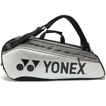 Луксозна чанта за тенис ракети YONEX Максимум 6 ракети С отделение за обувки За мъже, вмещающая всички аксесоари за тенис