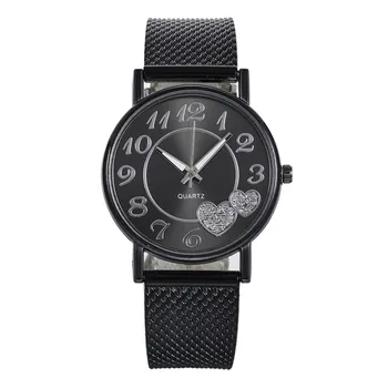 Луксозни Часовници Модерни кварцови часовници за жени с циферблат от неръждаема стомана Ежедневни часовници Montres Femmes Relogios Masculinos