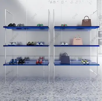 Магазин за обувки рафтове за обувки багажник за изложбата стоки магазин за дрехи, чанта за обувки витрина