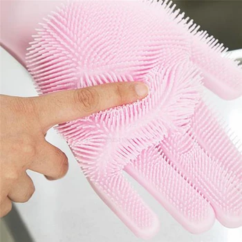 Магически силикон скрубер за миене на съдове, гъба за миене на съдове, гумени ръкавици за почистване на кухни