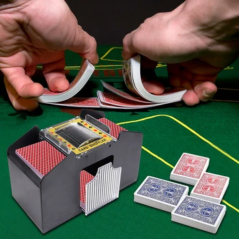 Машина за нарязване на кубчета настолни игри Покер карти за Игра Електрическа Автоматична игра на Карти Забавление за купоните И стоки от първа необходимост за размесването на картите