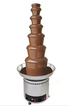 Машина за приготвяне на шоколадов фонтан от неръждаема стомана 103 см, Търговско фондю, 7 слоя шоколадов фонтан с винтове от неръждаема стомана на парти