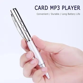 Мини Преносим Mp3 плеър, 3.5 мм Кнопочное Управление на Usb Запис Pen-Плейър Звук Без Загуба на Студентски Walkman MP3-Плейър Поддържа SD-картата