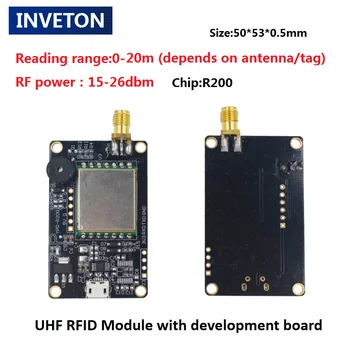 Мини-вграден 0-8 м модул Arduino Raspberry PI 860-960 Mhz с един антенным пристанище, модул за четене на UHF RFID с голям радиус на действие