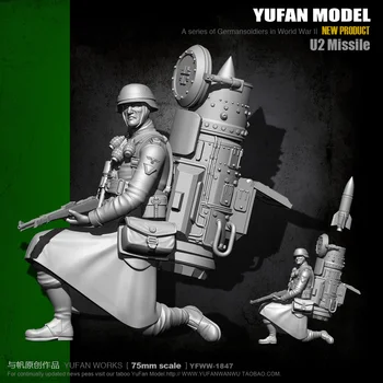Модел YUFAN 75 мм войници от ракетна смола, самосборный YFWW-1847