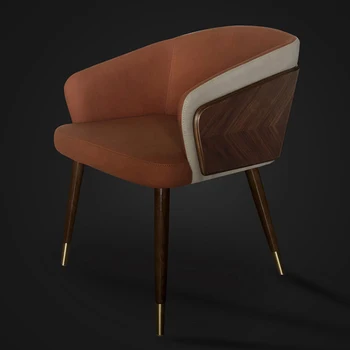 Модерен минималистичен стол за хранене, луксозно дървено столче, с високо качество ресторант, столове за почивка, Удобна седалка, кухненски мебели