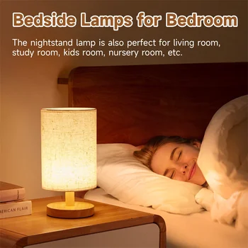 Модерна настолна лампа от скандинавския дърво захранва от USB, нощно осветление на спалня, топъл бял подарък, дървени нощно шкафче, интериор на детска стая