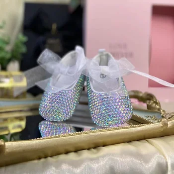 Модерни детски обувки Bling Newborn Custom с името на детето и именинами prewalkers за новородени
