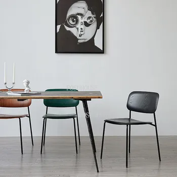 Модерни мебели Прости трапезни столове Кухненски ковано желязо с висока облегалка стол за ресторант, кафе, стол за преговори