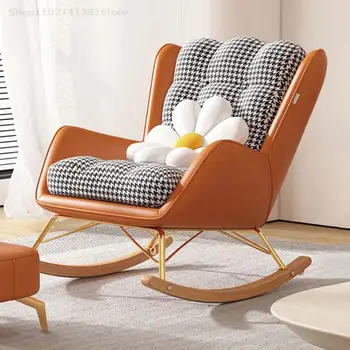 Модерни столове за спални, Луксозна минималистичная хол в скандинавски стил, Подобрен Дизайн кожени столове, Мебели за дома El Hogar