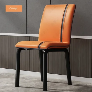 Модерни трапезни столове в скандинавски стил С уникални черни метални крака, стол за мързелив почивка, Зала за изчакване, Предмети от интериора на Купето
