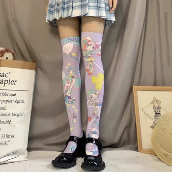 Модерни японски кадифени чорапи в стил кавайной Лолита над коляното, секси чорапи до бедрото, сладки новости, високи чорапи, аксесоари за cosplay