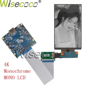 Моно 4K LCD дисплей от UV смола 3D принтер, дисплей 5.5-инчов монохромен екран Подмяна на компоненти Такси шофьор Wisecoco