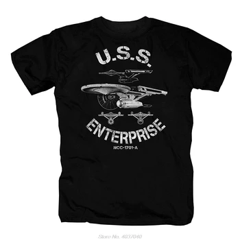 Мъжка тениска Uss Enterprise Voyager Спок Раумшифф Научно-фантастични ретро-тениски с планетата harajuku