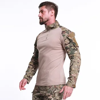 Мъжки ризи в стил милитари, Военна бойна тактически, облекло, ловна форма, камуфляжная облекло за еърсофт оръжия, ризи за къмпинг