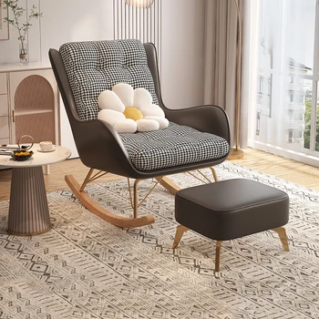 Мързелив грим Столове за всекидневна Дълбоко кресло в Скандинавските Удобни столове за всекидневна Удобен шезлонг-люлка на Мебели за дома