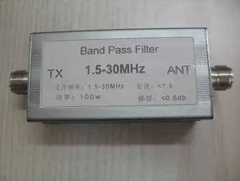 НОВ къси вълни полосовой филтър 1,5-30 Mhz BPF-полосовой филтър подобрява помехозащищенность радиостанции