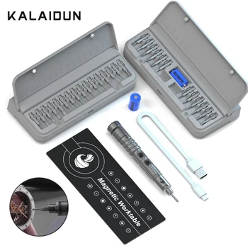 Набор от електрически отвертки KALAIDUN, прецизна електрическа отвертка акумулаторна кутия мини-комплект професионални електроинструменти за ремонт