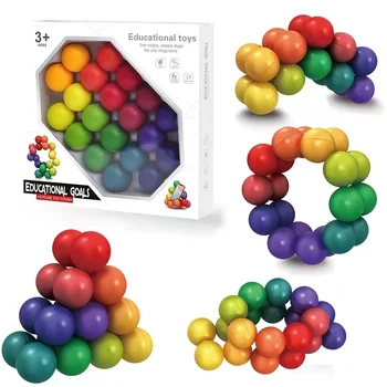 Направи си САМ Пъзел Магически Топка Куб на Разнообразието от Интелект Топката Новост Декомпрессионные Играчки За Деца Забавни Играчки Магнитен Куб