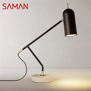 Настолна лампа SAMAN Nordic, модерен ретро настолна лампа, модерен led лампа за дома, прикроватной нощни шкафчета в спалнята, хола