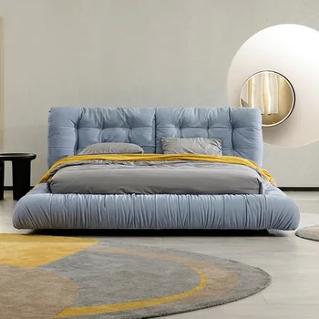 Начало италианската минималистичная голямо легло мързел in bed Milano Nordic clouds, тъканно художествена легло