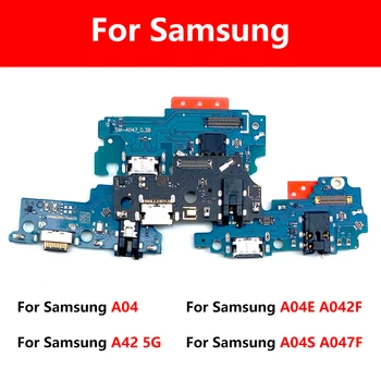 Нов USB порт за зареждане, гъвкави кабели, свързващи части Samsung A04 A04E A04S A42, микрофон модул 5G