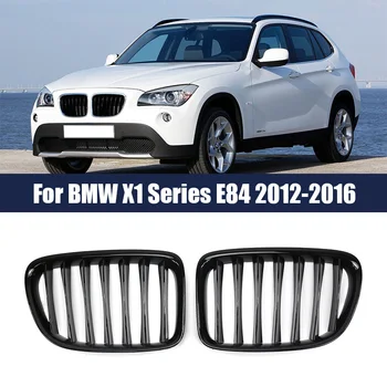 Нов Външен вид на Решетка на предната броня на автомобила, лъскава черна единична пръчка за BMW X1 E84 2012-2016 Автомобилни аксесоари
