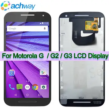 Нов За Motorola Moto G3 Disply G3 LCD XT1550 XT1540 XT1543 LCD дисплей С сензорен Екран Дигитайзер възли За Мото G2 LCD дисплей