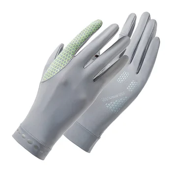 Нова солнцезащитная ръкавица със сензорен екран, приятна за кожата мека, дишаща градинска солнцезащитная ръкавица за велоспорта, устойчива на плъзгане, от ледената коприна, хладно варежка
