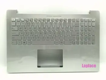 Новата американска клавиатура с подсветка за Asus G501JM G501JW N501JW N501JM Topcase главни букви сребрист акцент за ръце 90NB0871-R32US0