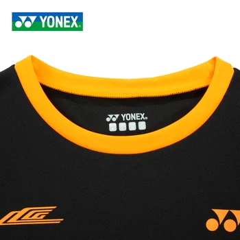 Нови мъжки тениски за бадминтон Yonex, приятна дишаща бързосъхнеща спортна тениска в стила на фитнес Ли Чен Вей с къс ръкав