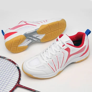 Нови обувки за бадминтон, големи размери 35-47, обувки за бадминтон, дишащи обувки за тенис, леки маратонки за тенис на маса, мъжки