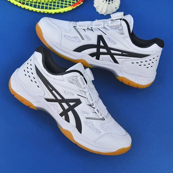 Нови обувки за бадминтон, дишащи дрехи за бадминтон, мъжки и женски леки обувки за тенис, удобни волейболни маратонки