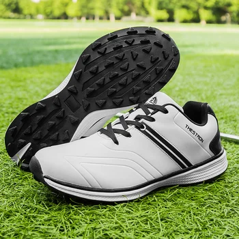 Нови обувки за голф, водоустойчив мъжки маратонки за голф, нескользящая обувки за голф, шипове, спортни обувки