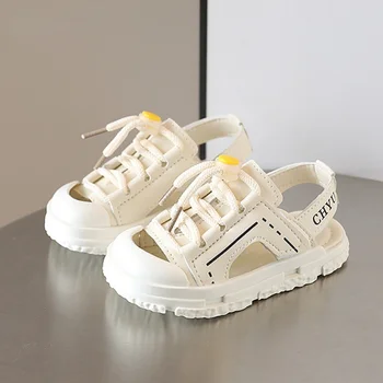Новите модни летни детски сандали със защита за пръстите на краката, плажни обувки за момчета, спортни сандали за момичета, мека подметка за деца, Sandalias ZB