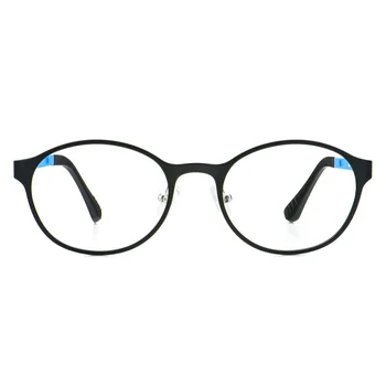 Овални рамки за очила с пълна рамки TR Leoptique GX-IN9915 Черно-син цвят