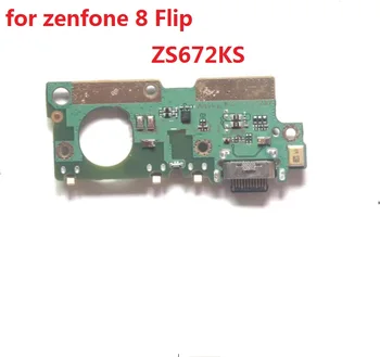 Оригинален USB порт за зареждане на приставка, свързваща платка, гъвкав кабел за Asus Zenfone 8 Flip ZS672KS, резервни части